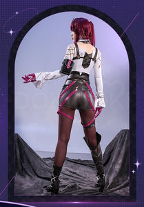 IN STOCK Kafka Cosplay Costume Game Honkai: Star Rail Cosplay DokiDoki-SR Honkai Kafka Women Halloween Costume Kafka Wig Shoes