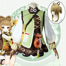 Load image into Gallery viewer, YaoYao Cosplay Costume Adult Carnival Uniform Wig Anime Halloween Party Costumes Masquerade Women Game Genshin Impact
