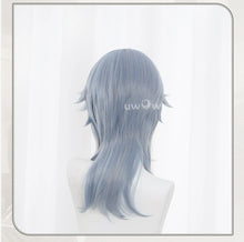 Load image into Gallery viewer, UWOWO Sunday Wig Game Honkai: Star Rail Sunday Cosplay Wig Long hair Grey blue 48cm Wig
