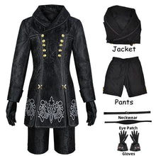 Load image into Gallery viewer, Anime Nier Automata Cosplay 9S Yorha 2B Cosplay Suit Male Women Outfit Wig Disguise Costume Plus Size Fancy Party Black Dress
