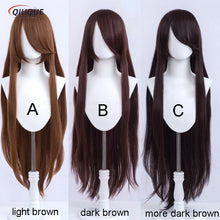 Load image into Gallery viewer, 73 Colors 100cm Long Straight Cosplay Wig Anime Compatible Universal Omopinenet Heat Resistant Synthetic Hair Wigs + Wig Cap
