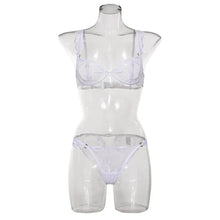 Load image into Gallery viewer, Sexy French Flower Embroidery Lace Bra Set Pure Desire Ultra Thin Push Up Wirefree Comfort Romantic Niche Bralette S-XL MOYISU
