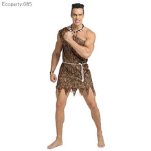 Load image into Gallery viewer, Cosplay Indigenous People Men Women Primitive Hunters African Wild Man Performance Costumes Halloween Party Costumes
