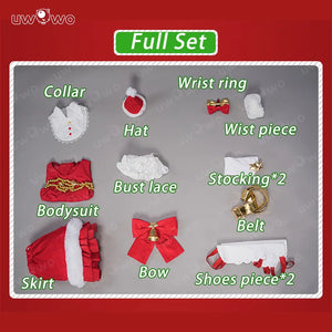In Stock UWOWO Mikku Cosplay Christmas Outfit 2023 Cosplay Costume Red Dress Cute Role Play