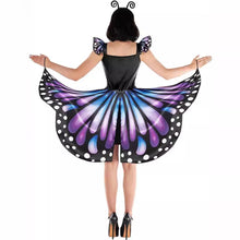 Load image into Gallery viewer, Halloween Cosplay Spinning Butterfly Dress Adult Women&#39;s Elegant Sweet Temperament Dresses and Headdress Set Performance Outfit
