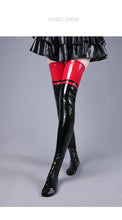 Load image into Gallery viewer, Patent Leather Thigh High Latex Stockings Women&#39;s Glossy Long Socks For Party Club Cosplay Lingerie Sexy Skinny Catsuit Stocking
