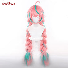 Load image into Gallery viewer, UWOWO Varesa Wig Game Genshin Impact Varesa Cosplay Wig With Ponytail Long Pink and Green Hair

