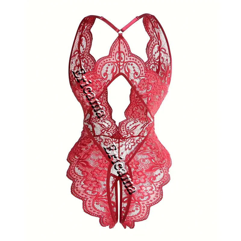 Transparent Sexy Lingerie For Women 18 Hot Erotic Underwear Sexy Costume Lace Open Crotch Lingerie Set Bodysuit Lingerie