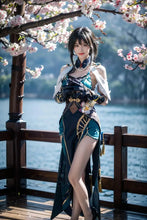 Load image into Gallery viewer, Honkai Star Rail Ruan Mei Cosplay Full Set - Uniform Outfit with Dress Shoes Wig And Prop for Complete Character Representation
