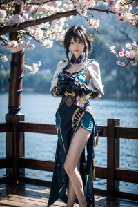 Honkai Star Rail Ruan Mei Cosplay Full Set - Uniform Outfit with Dress Shoes Wig And Prop for Complete Character Representation