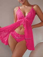 Load image into Gallery viewer, Erotic Sexy Lace Bra And Panty Set Underwear Transparent Bra Exotic Lingerie Sets Sexy Thong Woman Porn Sensual Luxury Lingerie
