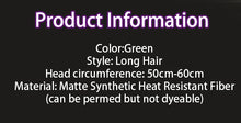 Load image into Gallery viewer, UWOWO C.C. Wig Anime Codee Geasss: C.C. Purple Cheongsam Cosplay Wig Green Hair Halloween Cos
