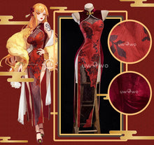 Load image into Gallery viewer, LAST BATCH UWOWO Fanart Namii Chinese Dress Cheongsam Cosplay Costume For Women Anime Costume With Sticker
