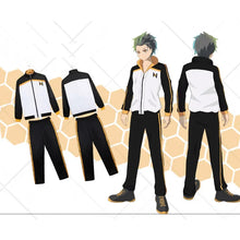 Load image into Gallery viewer, Subaru Natsuki Cosplay Costume Sportswear Re:Zero kara Hajimeru Isekai Seikatsu Jacket Pants Suit Black White Tracksuit Uniform
