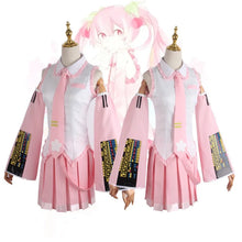 Load image into Gallery viewer, NEW Pink Miku Cosplay Costume Clothes Hatsune Miku MIKU Anime Cosplay Costume JK Skirt Pink Miku Suit Wig Accessories Halloween

