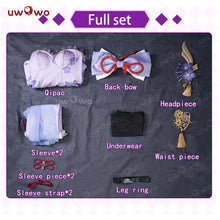 Load image into Gallery viewer, IN STOCK UWOWO Raiden Shogun Cosplay Game Genshin Impact Fanart Raiden Shogun Chinese Dress Qipao Cosplay Costume Halloween Cos
