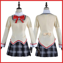 Load image into Gallery viewer, Anime Puella Magi Madoka Magica Akemi Homura Kaname Madoka Cosplay Costume Miki Sayaka  Sakura Kyouko Campus Uniform Wig Shoe
