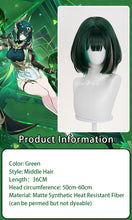 Load image into Gallery viewer, UWOWO Nefer Wig Game Genshin impact Nefer Cosplay Wig Short Hair Green Hair Halloween Wig

