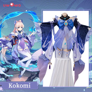 In Stock UWOWO Sangonomiya Kokomi Cosplay Game Genshin Impact Cosplay Kokomi For Halloween Costume Pearl of Wisdom Outfit