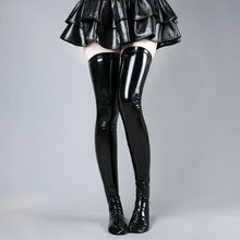Load image into Gallery viewer, Patent Leather Thigh High Latex Stockings Women&#39;s Glossy Long Socks For Party Club Cosplay Lingerie Sexy Skinny Catsuit Stocking
