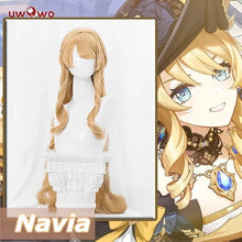 Load image into Gallery viewer, UWOWO Genshin Impact Navia Fontaine Cospaly Wig Light Yellow Long Hair
