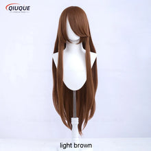 Load image into Gallery viewer, 73 Colors 100cm Long Straight Cosplay Wig Anime Compatible Universal Omopinenet Heat Resistant Synthetic Hair Wigs + Wig Cap
