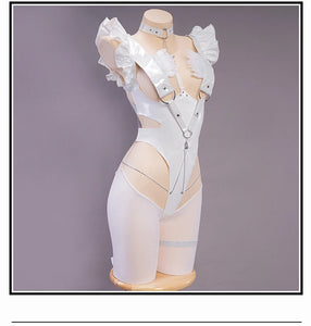IN STOCK UWOWO 2D Le Malinn Cosplay with Ears Live Cosplay Rabbit Costume Bodysuit Outfit Onepiece For Girls Women