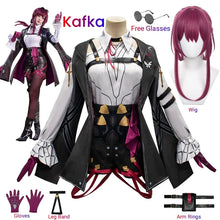 Load image into Gallery viewer, Honkai Star Rail Cosplay Costume Honkai Kafka Cosplay Costume Helloween Party Suit with Wig Kafka Outfit Uniform
