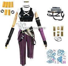 Load image into Gallery viewer, in stock Asian size LOL Jinx Cosplay Costume Anime LOL Arcane Jinx Cosplay outfit  Halloween Suit Costume jinx  wigs shoes
