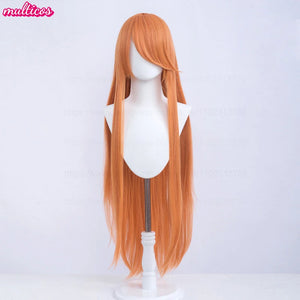 High Quality Anime 100Cm Long Staight Cosplay Wig Black White Red Pink Brown Gold Blue Blonde Purple Heat Resistant Hair Wigs