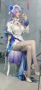 Cantarella Cosplay Wuthering Waves Costumes Sexy Women's Dress 100cm Long Purple Blue Cantarella Role-play Wigs Shoes Prop Suits