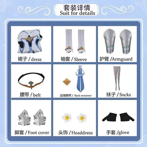 Genshin Impact Game Lumine Cosplay Costumes Halloween Carnival Party Clothes for Women Girls Cute Dress Suit Wig Full Sets