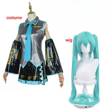 Load image into Gallery viewer, Anime Miku Cosplay Costume Miku Japan Maid May Output Dress Suit Headwear Wig Halloween Costume For Women Girl Adult
