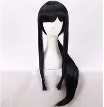 Load image into Gallery viewer, Cosplay  Chichi  Wig Black Long Straight Heat Resistant Synthetic Hair Wigs Cos Killjoy Wigs Party
