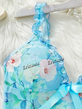 Load image into Gallery viewer, Women&#39;s Underwear Sexy Bra And Panties Sets Lace Ruffle Trim Lingerie Set Deep V Slip Dress Thong Women&#39;s Sexy Lingerie
