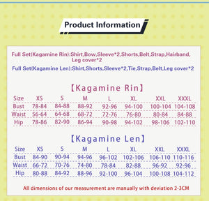 IN STOCK UWOWO Collab Series: Kagaminee Rin/Len Cosplay with Ears Cosplay Top Shorts Costumes Cosplay Outfit