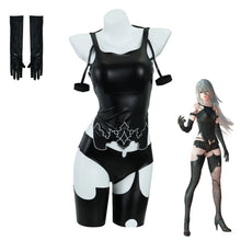 Load image into Gallery viewer, Game NieR:Automata A2 Cosplay Costume Wig Sexy Black Battle Suit For Women Girl Handsome Halloween Party A2 Role Play Outfit
