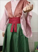 Load image into Gallery viewer, Anime Alluka Zoldyck Cosplay Costume  Aruka Zorudikku Pink Green Japanese kimono Wigs Headwear Halloween Party Dressing
