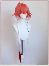 Load image into Gallery viewer, UWOWO Changli Wig Game Wuthering Waves Changli Cosplay Wig With Tonytail Long Hair Red and White
