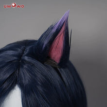 Load image into Gallery viewer, UWOWO Ahri Wig League of Legends/LOL: Midnight Ahri Nine Tailed Foxx Fur Cosplay Wig Long Purple Hair With Ears
