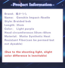 Load image into Gallery viewer, IN STOCK UWOWO Game Genshin Impact Noelle Cosplay Wig 35cm Short Game Hair Heat Resistant Synthetic Wigs
