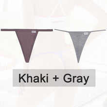 Load image into Gallery viewer, 2PCS/Set Cotton Panties Sexy G-String Women&#39;s Underwear T-Back Lingerie for Female Panties Underpants Briefs Thong Intimates
