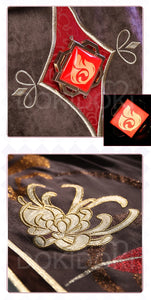 IN STOCK Hutao Cosplay Game Genshin Impact Cosplay【Size S-XXL】DokiDoki-SR HuTao Costume Metal Accessories Halloween Plus Size