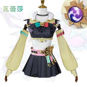 in stock 2025 Game Genshin Impact Varesa Cosplay Costume Full Set Uniform Outfis Varesa Cosplay Costume Role Play Props xs-xxxl