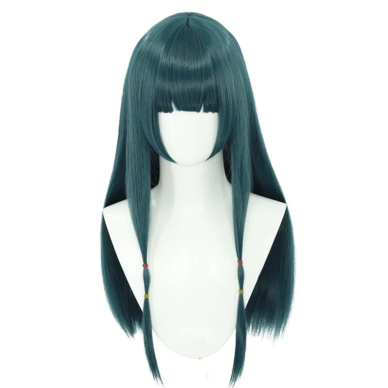IN STOCK UWOWO Maomao Wig Anime The Apothecaryy Diaries Maomao Dance Dress Cosplay Wig Long Dark Green Wig 80CM