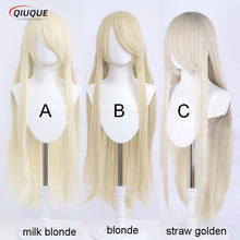 Load image into Gallery viewer, 73 Colors 100cm Long Straight Cosplay Wig Anime Compatible Universal Omopinenet Heat Resistant Synthetic Hair Wigs + Wig Cap
