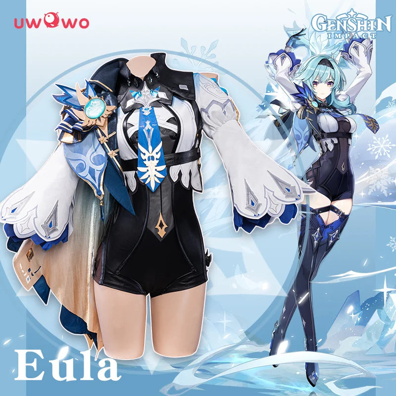 In Stock UWOWO Eula Cosplay Hot Game Genshin Impact Cosplay Eula Costume Lawrence Spin-Drift Knight Halloween Christmas Costumes
