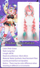 Load image into Gallery viewer, UWOWO Varesa Wig Game Genshin Impact Varesa Cosplay Wig With Ponytail Long Pink and Green Hair
