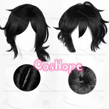 Load image into Gallery viewer, Andy and Leyley Cosplay Wig Women Men Short Hair Black Wig Cosplay Anime Wigs Heat Resistant Synthetic Wigs
