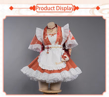 Load image into Gallery viewer, IN STOCK UWOWO Yoimiya Cosplay Maid Costume S-3XL Genshin Impact Fanart Cosplay Yoimiya Cosplay Yoimiya Maid Dress Halloween Cos
